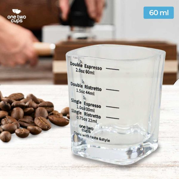 One Two Cups Gelas Kopi Espresso Glass Coffee Mug Cup 60ml - MD20
