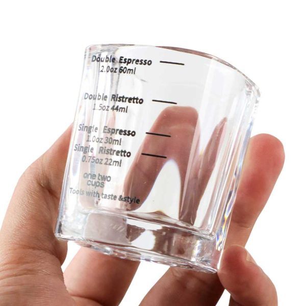 One Two Cups Gelas Kopi Espresso Glass Coffee Mug Cup 60ml - MD20