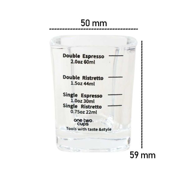 One Two Cups Gelas Kopi Espresso Glass Coffee Mug Cup 60ml - MD20