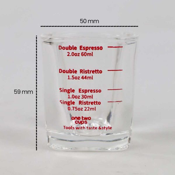 One Two Cups Gelas Kopi Espresso Glass Coffee Mug Cup 60ml - MD20