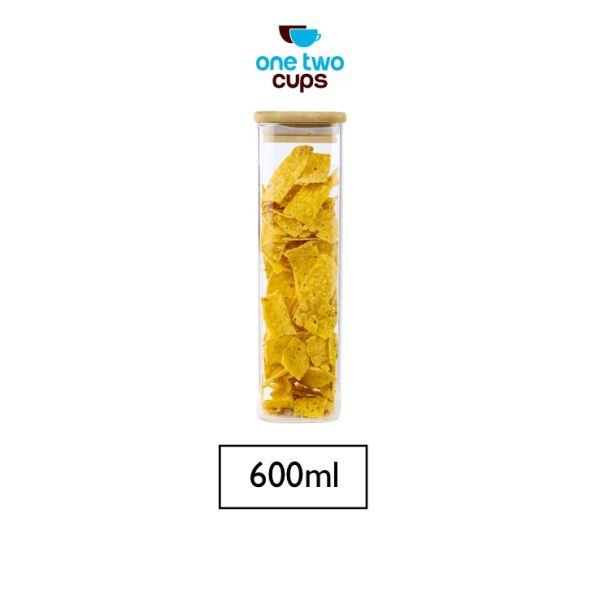 One Two Cups Toples Kaca Penyimpanan Makanan Glass Storage Jar