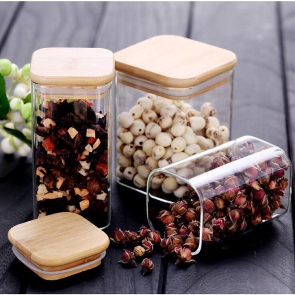 One Two Cups Toples Kaca Penyimpanan Makanan Glass Storage Jar