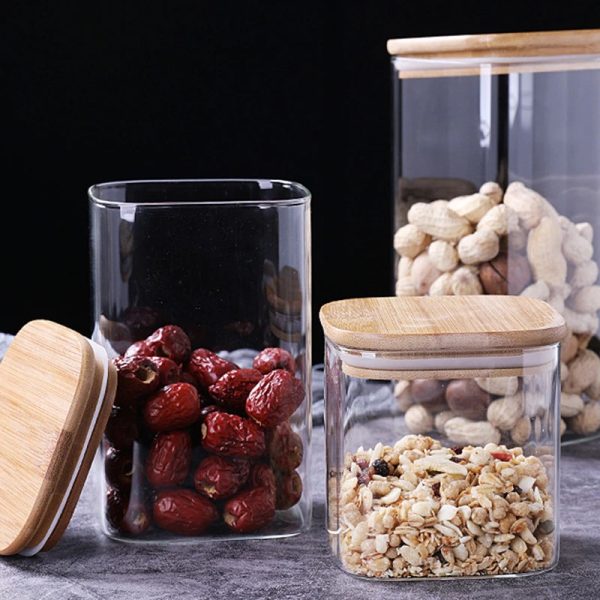 One Two Cups Toples Kaca Penyimpanan Makanan Glass Storage Jar