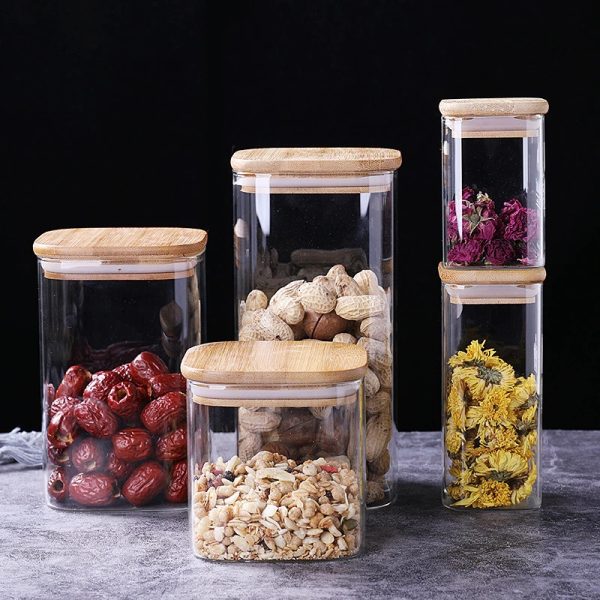 One Two Cups Toples Kaca Penyimpanan Makanan Glass Storage Jar