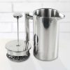 One Two Cups French Press Coffee Maker Pot Stainless Steel 1000ml