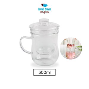 One Two Cups Gelas Cangkir Kopi Teh 300ml with Infuser Filter - RAL300