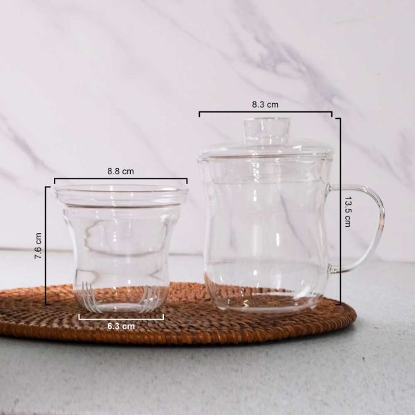 One Two Cups Gelas Cangkir Kopi Teh 300ml with Infuser Filter - RAL300