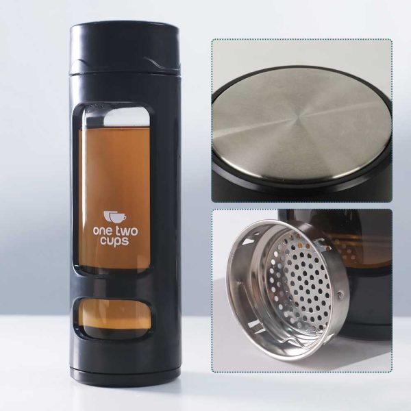 One Two Cups Botol Minum Portable Tumbler Tea Infuser Cups 400ml VN100