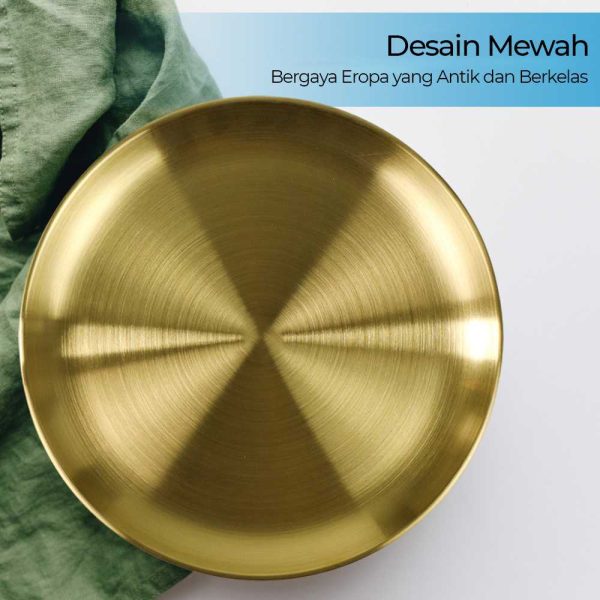 ginee_20241213183402532_7756987725.jpg One Two Cups Piring Makan European Style Stainless Steel 26cm
