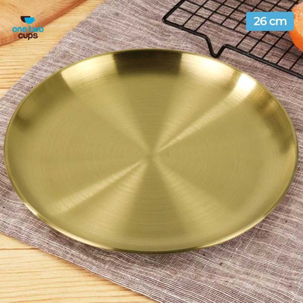 ginee_20241213183402752_1768930470.jpg One Two Cups Piring Makan European Style Stainless Steel 26cm