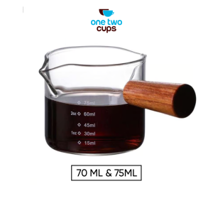 One Two Cups Gelas Takar Espresso Measuring Cup Double Mouth - S08