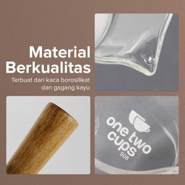 One Two Cups Gelas Takar Espresso Measuring Cup Double Mouth - S08