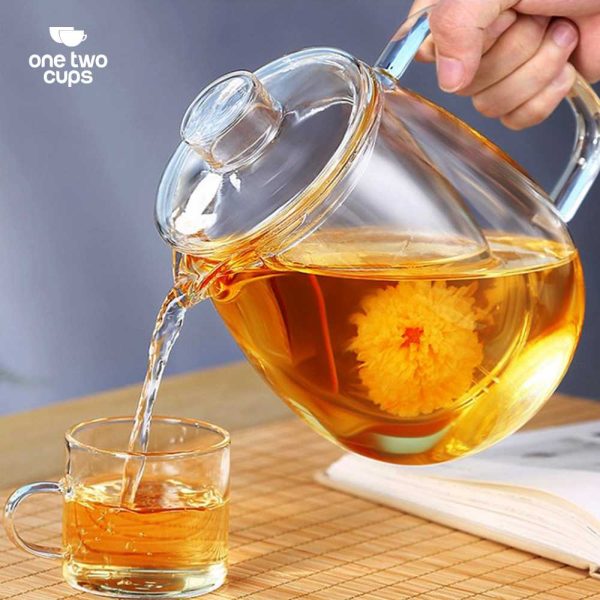 One Two Cups Teko Pitcher Teh Chinese Teapot with Saringan Infuser - K77