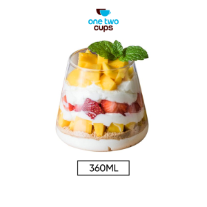 One Two Cups Gelas Minuman Unik Borosilicate Glass 360 ml - KT010