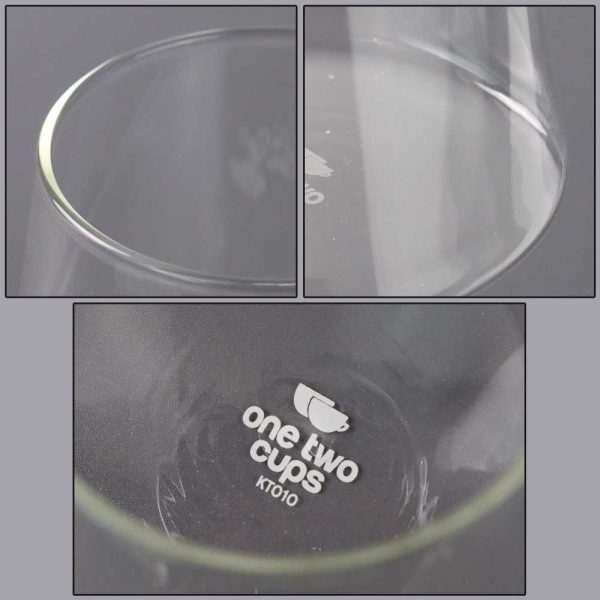 One Two Cups Gelas Minuman Unik Borosilicate Glass 360 ml - KT010
