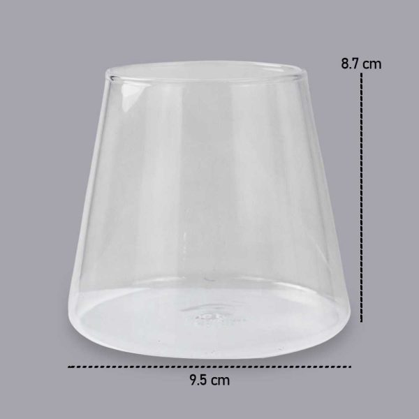 One Two Cups Gelas Minuman Unik Borosilicate Glass 360 ml - KT010
