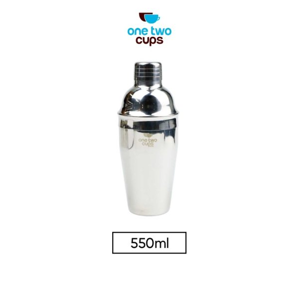 One Two Cups Cocktail Shaker Bartender Boston Style Stainless JJ60048
