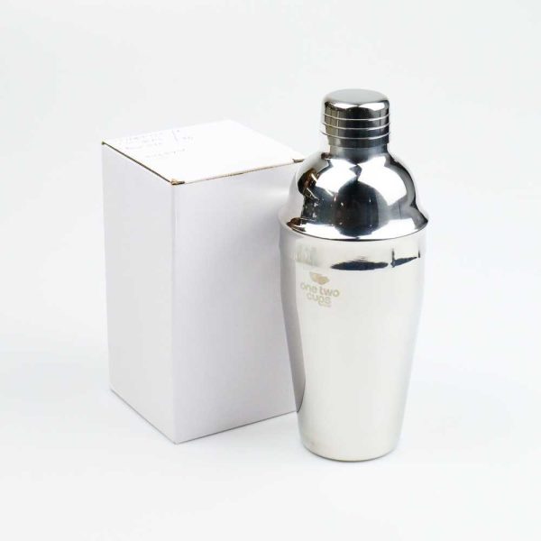 One Two Cups Cocktail Shaker Bartender Boston Style Stainless JJ60048