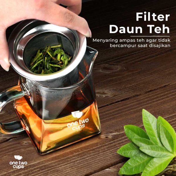 One Two Cups Teko Pitcher Teh Chinese Teapot Maker Glass 350ml
