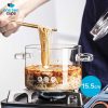One Two Cups Pot Panci Masak Stewing Soup Pot Glass 15,5cm