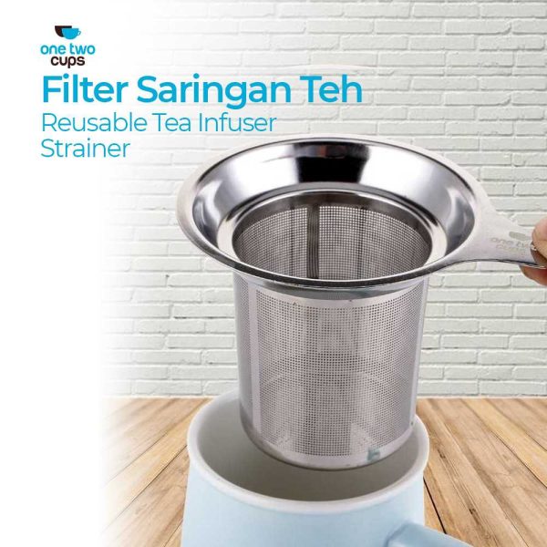 One Two Cups Filter Saringan Teh Reusable Tea Infuser Strainer - WLC367
