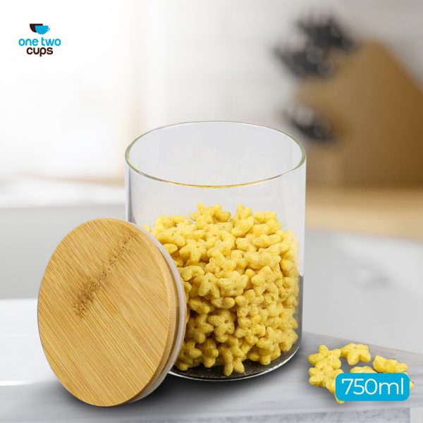 One Two Cups Toples Kaca Penyimpanan Makanan Glass Jar 750ml