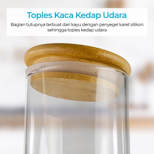 One Two Cups Toples Kaca Penyimpanan Makanan Glass Jar - GH1270 410 ML