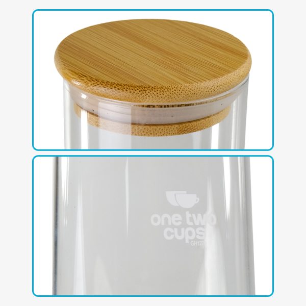 One Two Cups Toples Kaca Penyimpanan Makanan Glass Jar - GH1270 410 ML