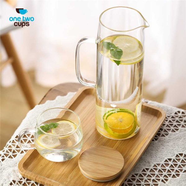 One Two Cups Teko Pitcher Teh Kopi Borosilicate Glass 1380ml - YS-6337