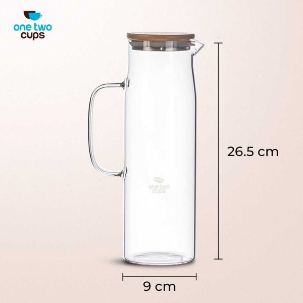 One Two Cups Teko Pitcher Teh Kopi Borosilicate Glass 1380ml - YS-6337