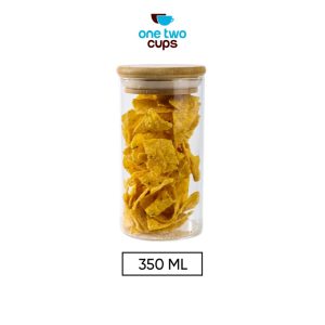 One Two Cups Toples Penyimpanan Makanan Glass Storage Jar - GH1270 350 ML