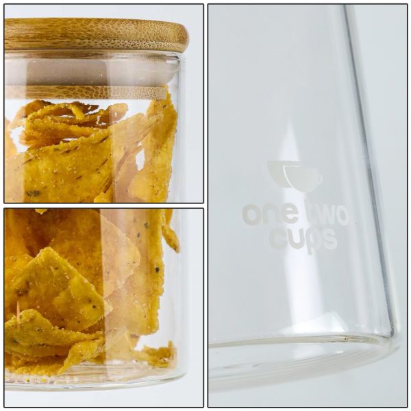 One Two Cups Toples Penyimpanan Makanan Glass Storage Jar - GH1270 350 ML