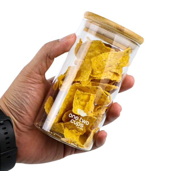 One Two Cups Toples Penyimpanan Makanan Glass Storage Jar - GH1270 350 ML