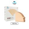 Kertas Filter Kopi One Two Cups Espresso V60 Coffee 1-2 Serving 100PCS - Coklat