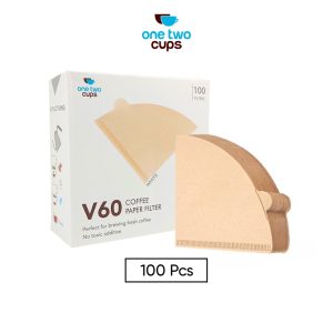 Kertas Filter Kopi One Two Cups Espresso V60 Coffee 1-2 Serving 100PCS - Coklat