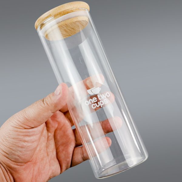One Two Cups Toples Penyimpanan Makanan Glass Storage Jar 550ml