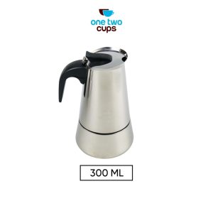 One Two Cups Espresso Coffee Maker Moka Pot Teko Stovetop Filter 300ml