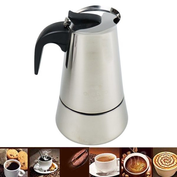 One Two Cups Espresso Coffee Maker Moka Pot Teko Stovetop Filter 300ml