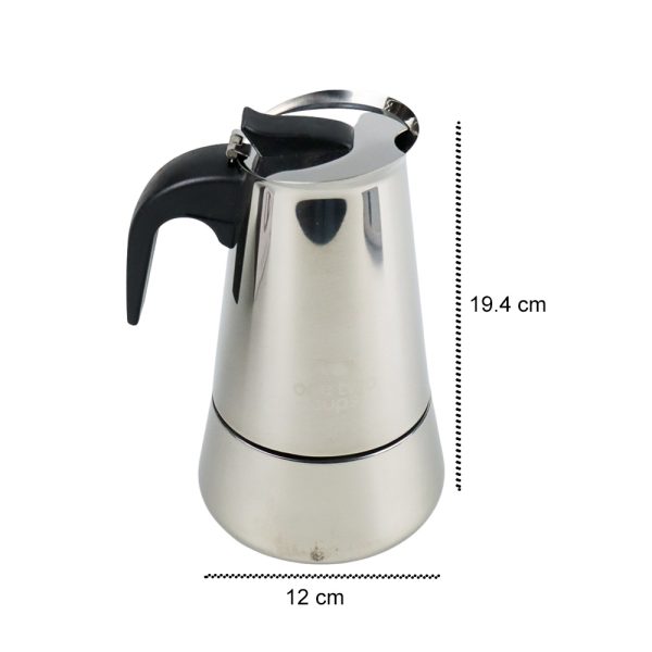 One Two Cups Espresso Coffee Maker Moka Pot Teko Stovetop Filter 300ml