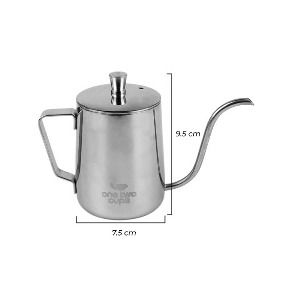 One Two Cups Teko Pitcher Kopi Teh Teapot Drip Kettle Cup 350ml