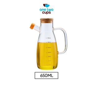 One Two Cups Botol Minyak Kaca Glass Oil Bottle Fat Shape 650ml