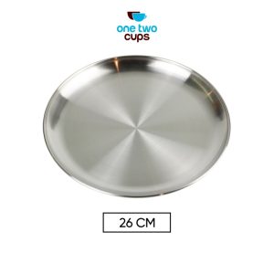 One Two Cups Piring Makan European Style Stainless Steel 26cm