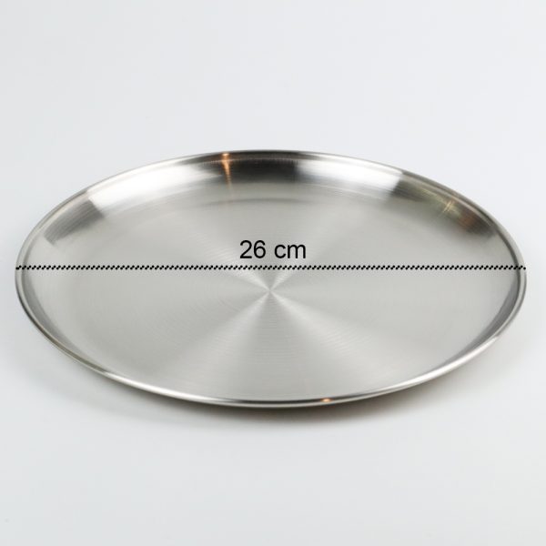 One Two Cups Piring Makan European Style Stainless Steel 26cm