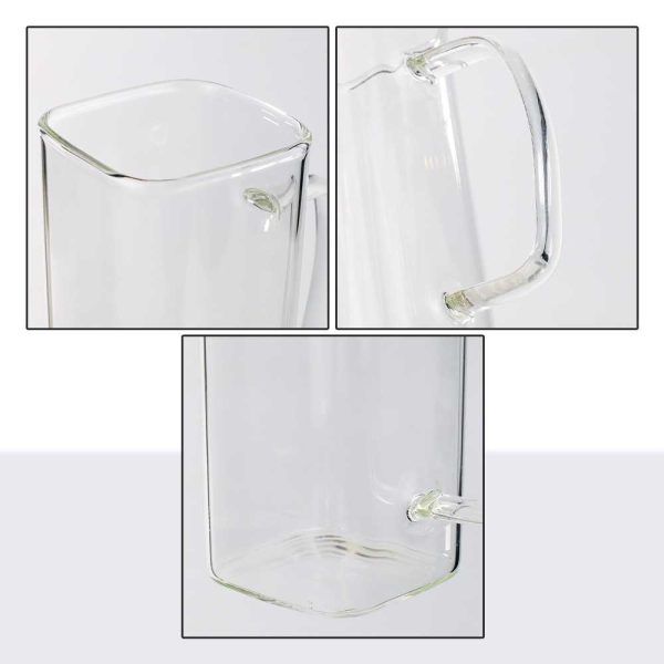 One Two Cups Gelas Cangkir Kopi Glass Coffee Mug 370 ml - CL001