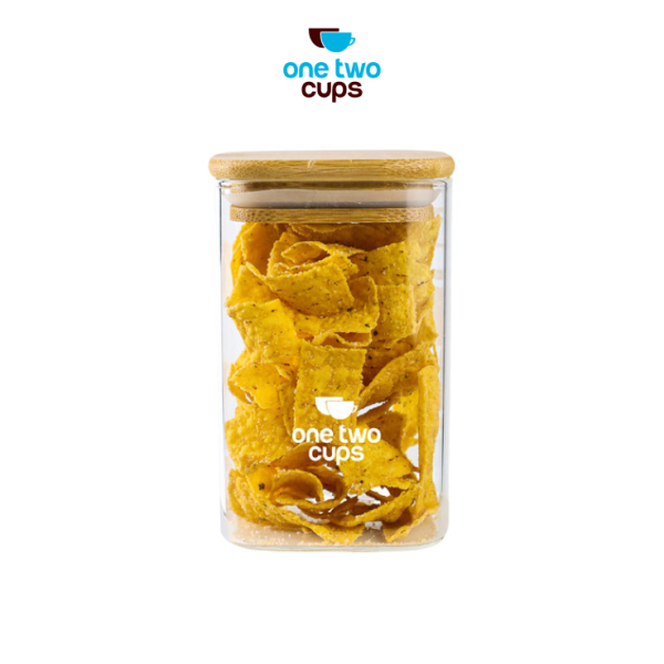 One Two Cups Toples Kaca Penyimpanan Makanan Glass Storage Jar