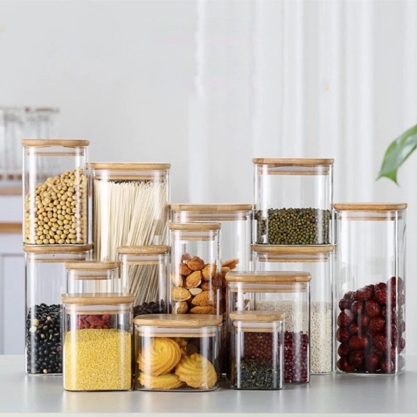 One Two Cups Toples Kaca Penyimpanan Makanan Glass Storage Jar