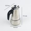 One Two Cups Espresso Coffee Maker Moka Pot Teko Stovetop Filter 200ml