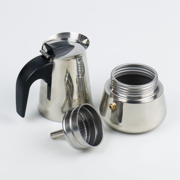One Two Cups Espresso Coffee Maker Moka Pot Teko Stovetop Filter 200ml