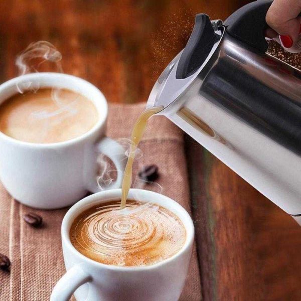 One Two Cups Espresso Coffee Maker Moka Pot Teko Stovetop Filter 200ml