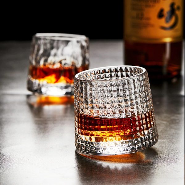 One Two Cups Gelas Cangkir Spinning Whisky Wine Glass Cup 150 ml - Square